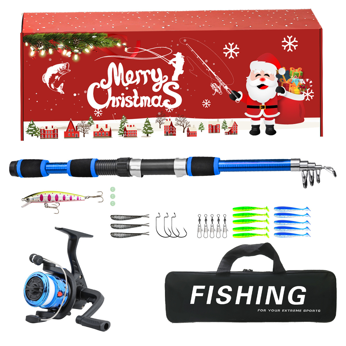 Freshwater Line - Christmas Gift Fishing Set Telescopic Fishing