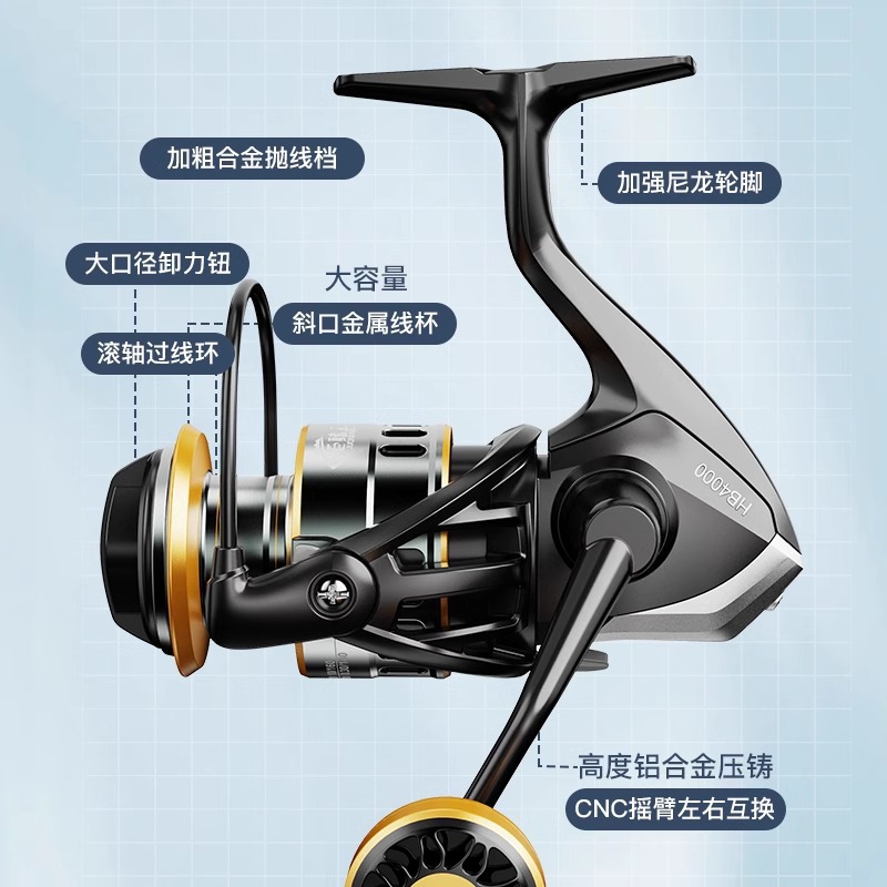 Metal Spinning Fishing Reel Lo - Ice Fishing Line recension och pris