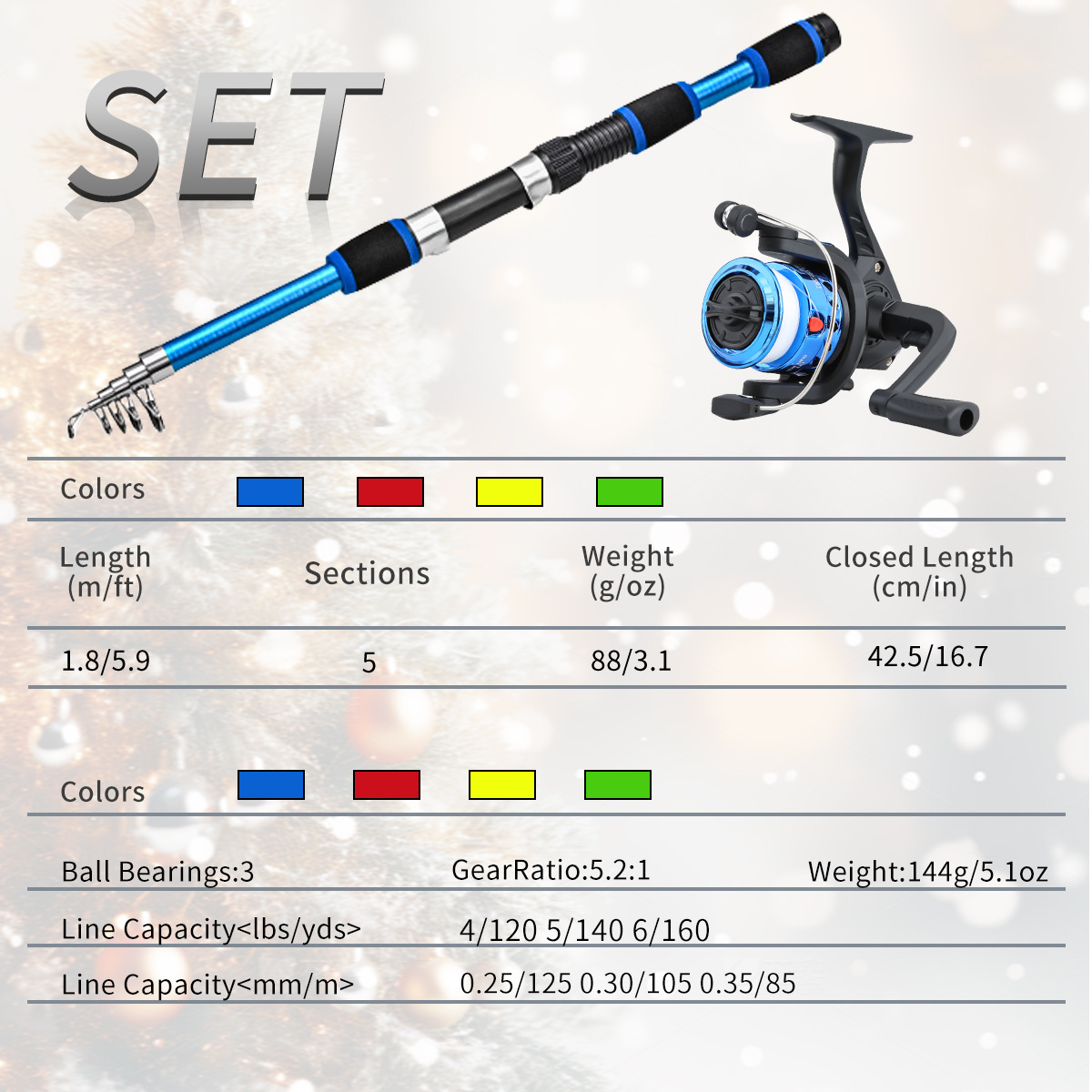 Christmas Gift Fishing Set Tel - Freshwater Line recension och pris