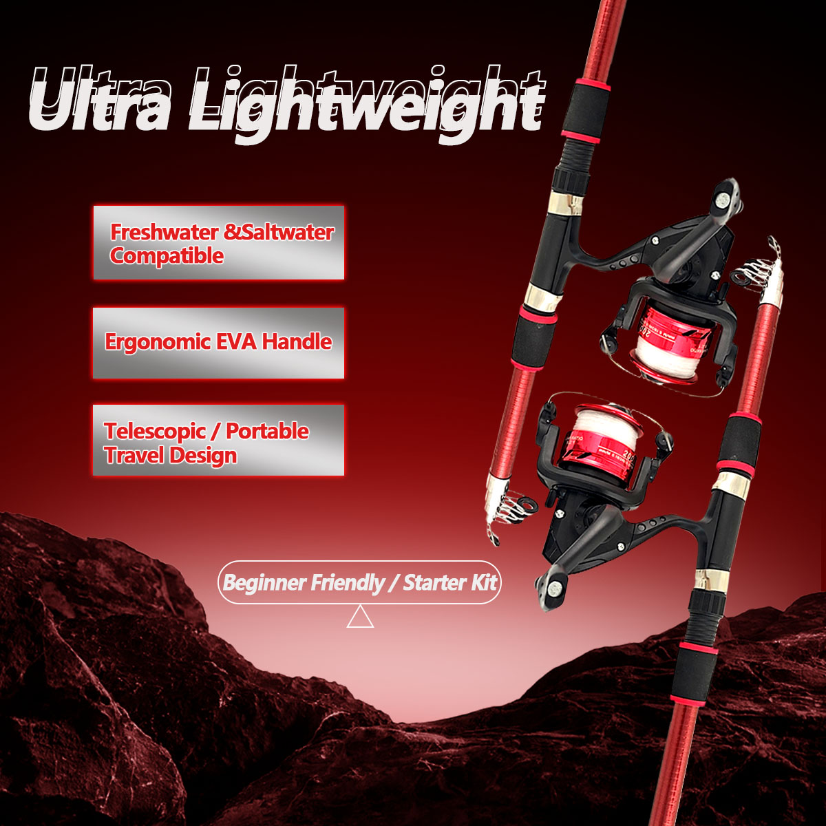 Spinning Fishing Rod and Reel  - Fishing Line Spooler recension och pris