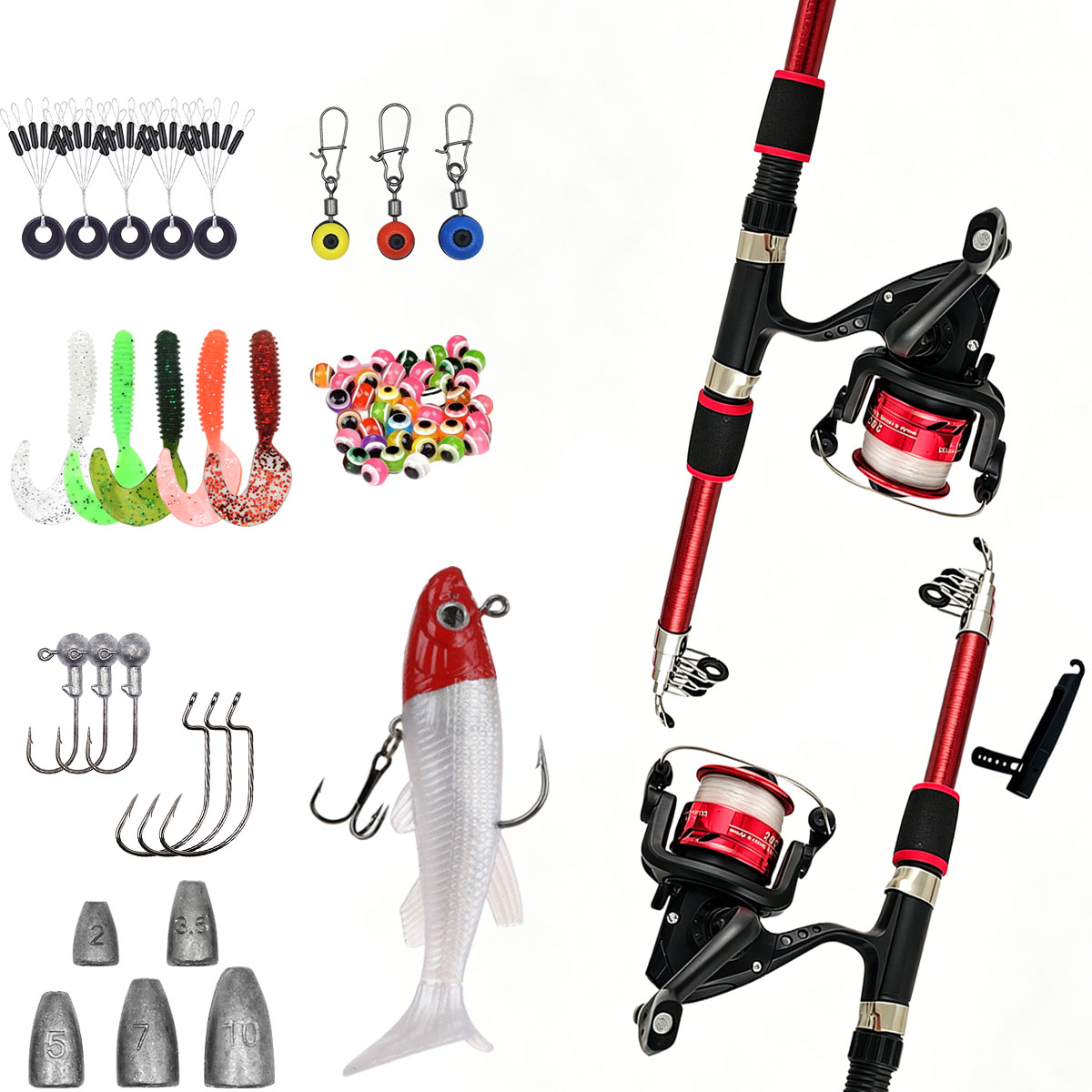 Spinning Fishing Rod and Reel  - Fishing Line Spooler recension och pris