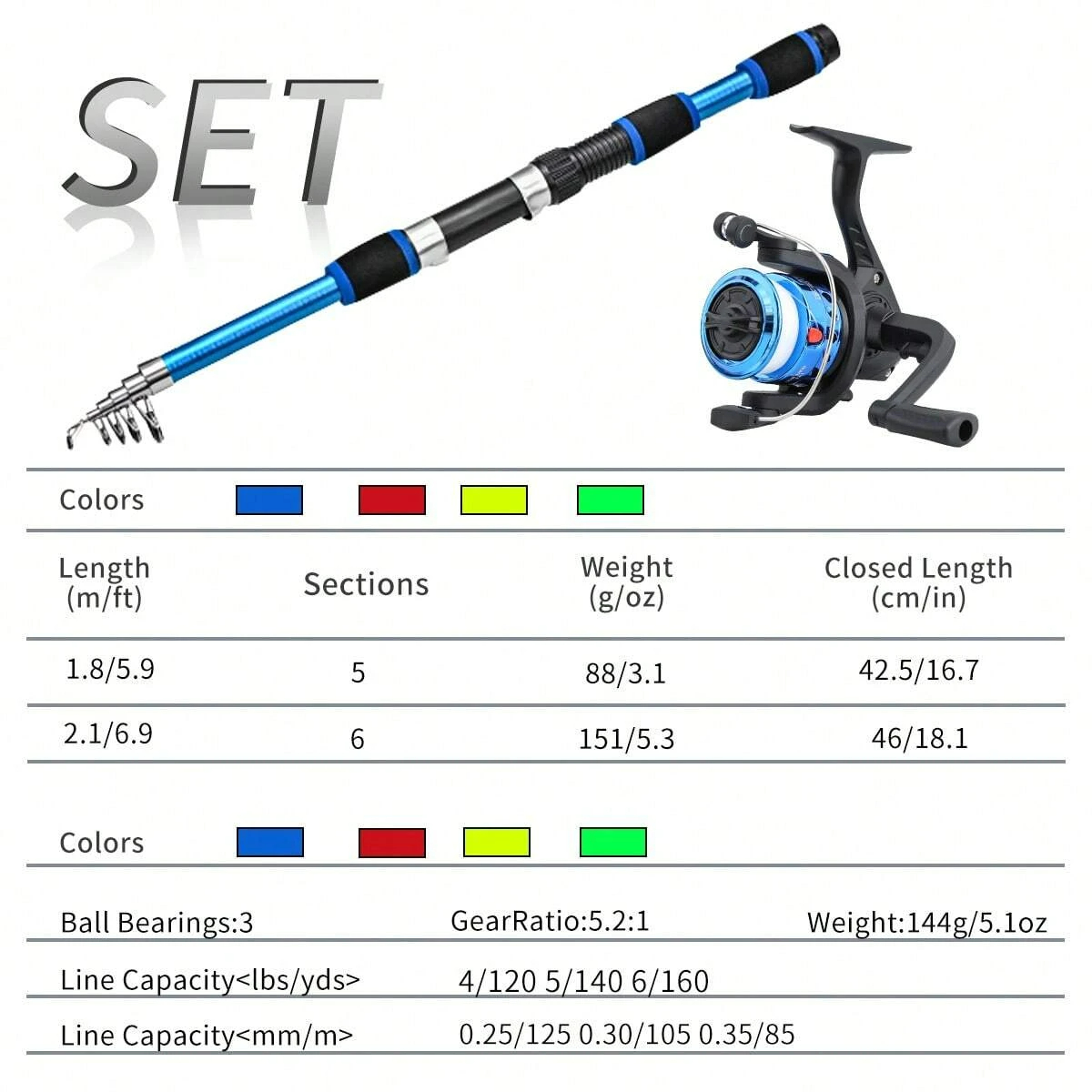 Spinning Fishing Rod and Reel  - Fishing Line Spooler recension och pris