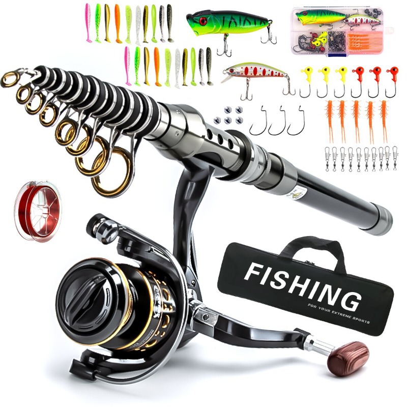 Carbon Fiber Telescopic Fishin - Freshwater Line recension och pris